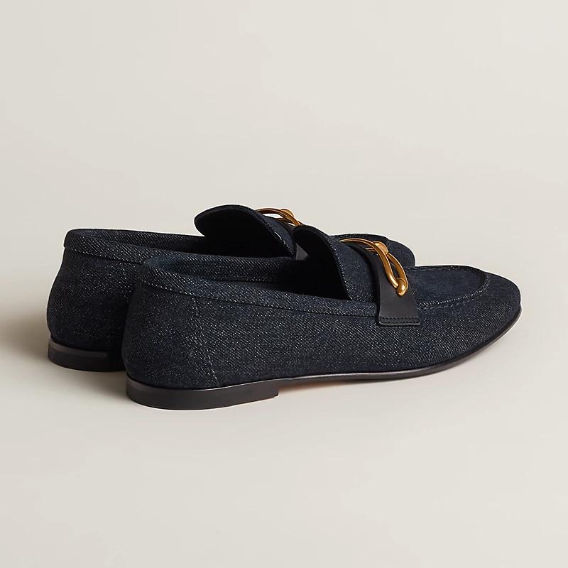 Giày Hermes Colette Loafer Nữ Xanh Navy